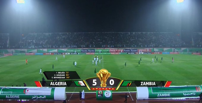 Algérie 5-0 Zambie