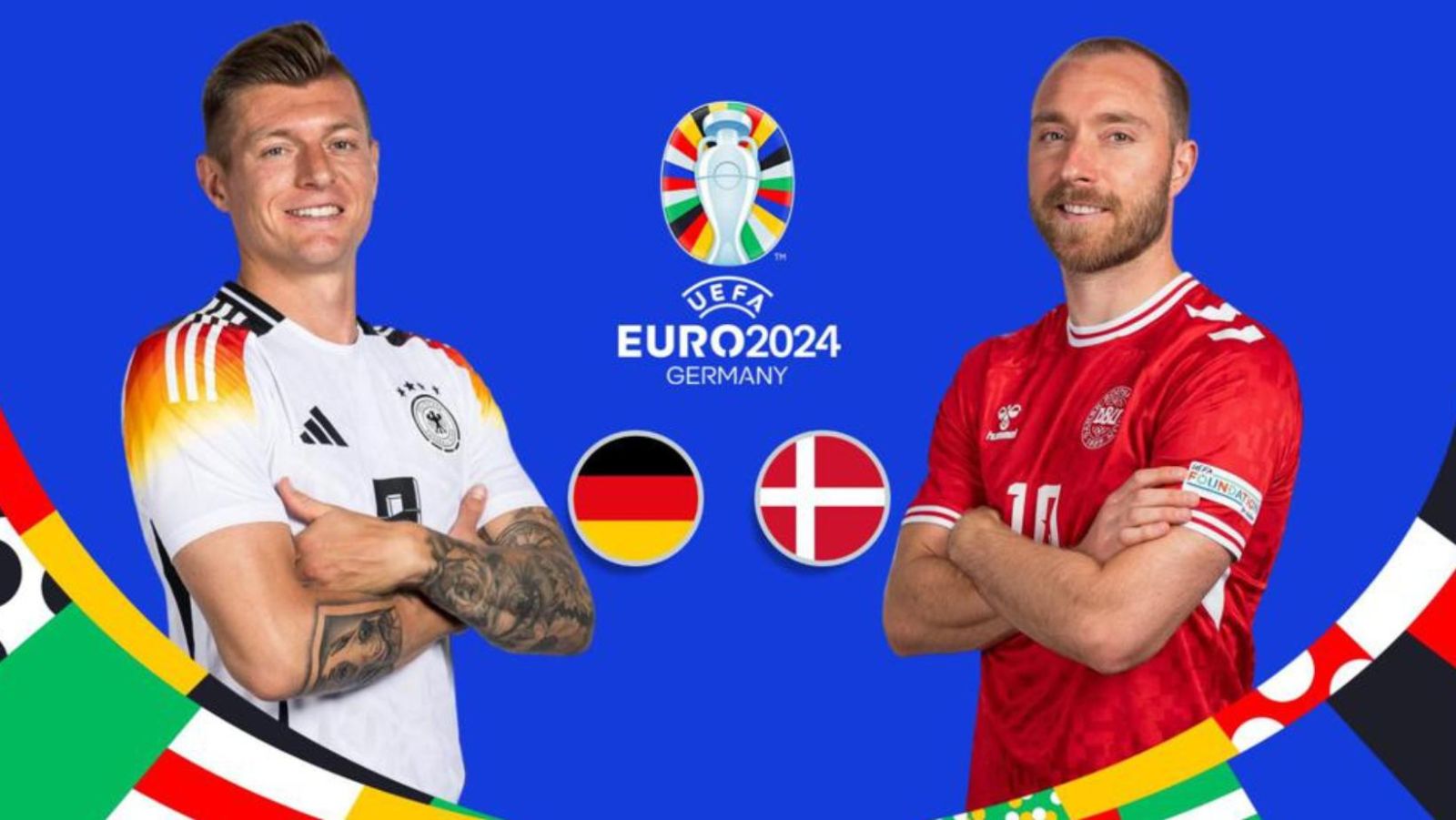 Euro 2024 AllemagneDanemark, les compos officielles